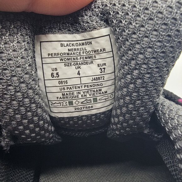 Merrell Siren Sport 2 Womens 6.5 Black Damson Purple Shoes Waterproof J48872 - Picture 7 of 12